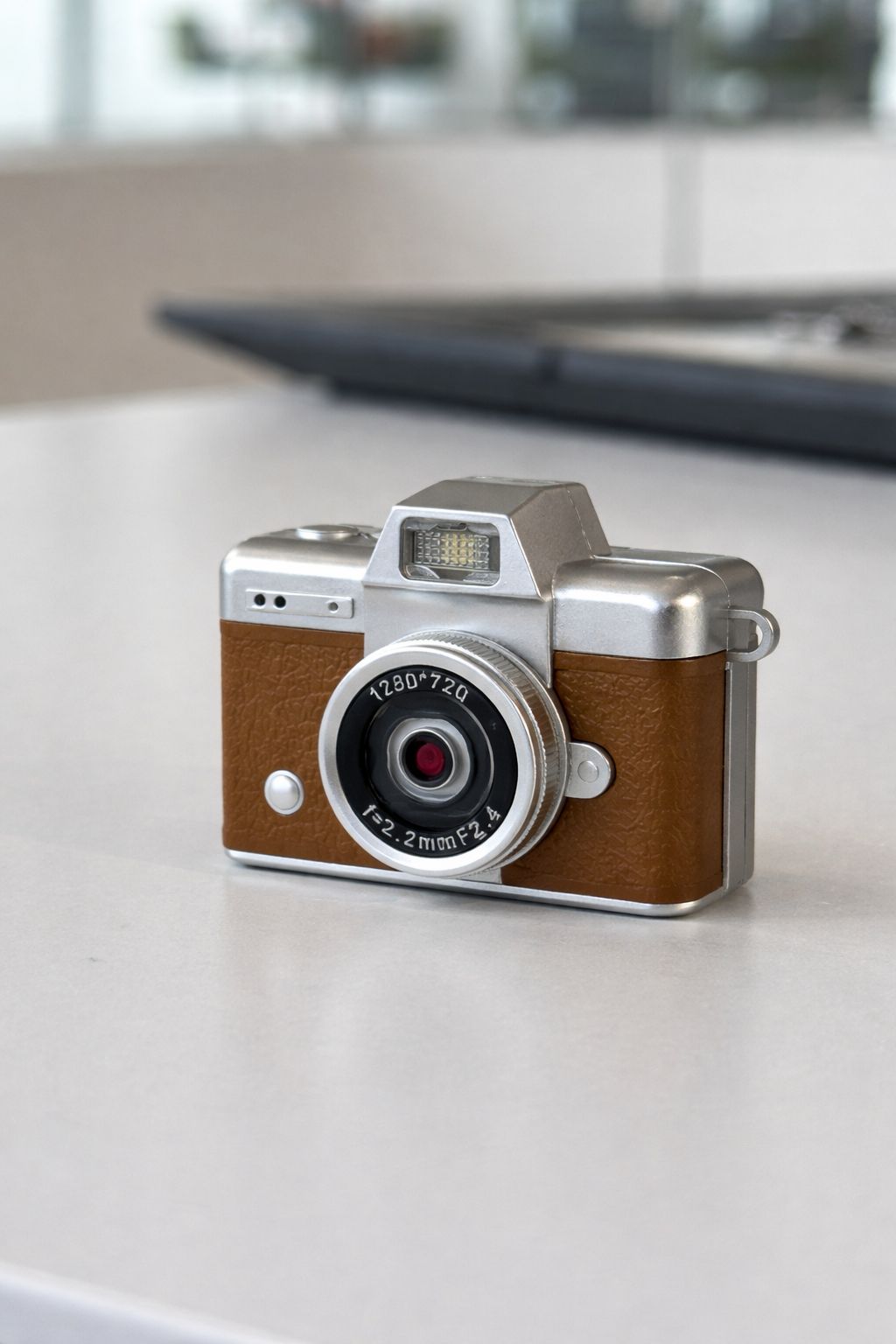 Vintage Style Mini Flip Digital Camera | Portable Pocket Camera (Brown)