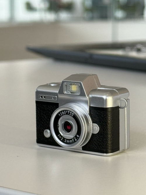 Vintage Style Mini Flip Digital Camera | Portable Pocket Camera (Black)