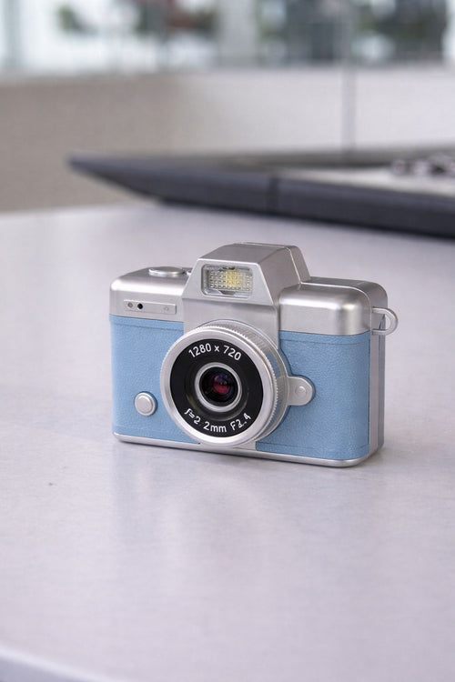 Vintage Style Mini Flip Digital Camera | Portable Pocket Camera (blue)