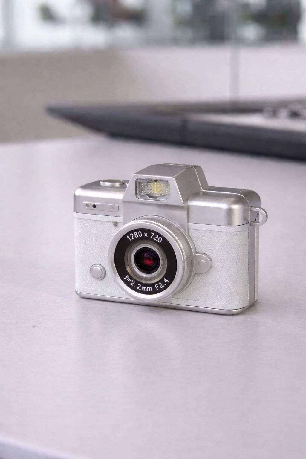 Vintage Style Mini Flip Digital Camera | Portable Pocket Camera (White)